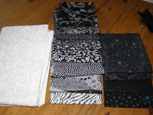 stoffen voor zwart witte quilt