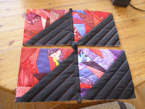 quiltblokken samen naaien